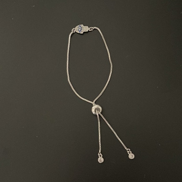 CRYSTAL EVIL EYE SLIDER BRACELET - Picture 1 of 10